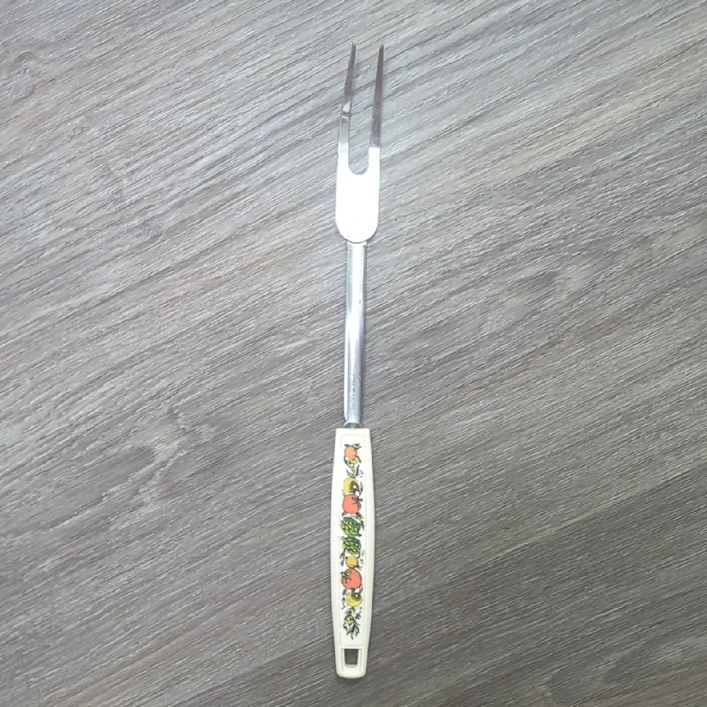 ❤️5/$25 Ekco Floral Stainless Steel Carving Fork